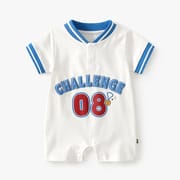 Baby summer CHALLENGE'08 White & Blue Cotton Romper Dress (0 to 18 months)_img_3