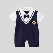Baby Summer Cotton Bow Tie Romper Dress Only (0 to 18 months)_img_4