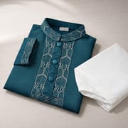 Kids Boy Premium Elegant China Vangchur Saffron EID Panjabi with Pant (2 to 8 years)_img_3
