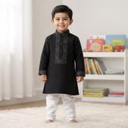 Kids Boy Premium Elegant China Vangchur Saffron EID Panjabi with Pant (2 to 8 years)_img_1