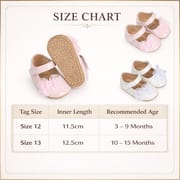 Baby Girl Floral Patent Leather Anti-Slip Sole Party Shoe (0 to 15 months) for ANGEL_img_4