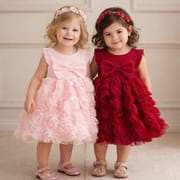 Baby Girl Flying Sleeves Elegant 3D Rose Summer Princess Dress (6 months to 3 years)_img_0