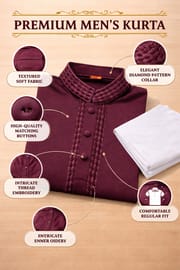 Kids Boy Premium Elegant China Saffron EID Panjabi with Pant (2 to 8 years)_img_4