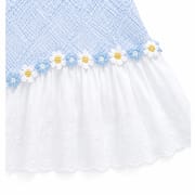 Kids Girls Elegant Summer Blue Lace Floral Party Dress (1 to 6 years)_img_8