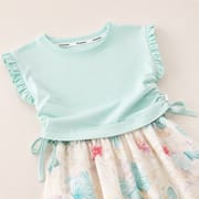 Kids Mint Green Butterfly Floral Girls Outfit Set (1 to 6 years)_img_3