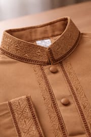 Kids Boy Premium Elegant China Vangchur Golden EID Panjabi with Pant (2 to 8 years)_img_4