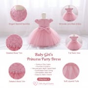 Kids Girls Lace Tulle Elegant Princess Party Dress ( 6 to 24 months)_img_11