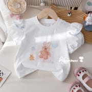 Baby Girl Bunny Print Top & Blue Check Shorts Set (1 to 6 years) for yours ANGEL_img_2