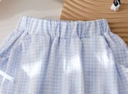 Baby Girl Bunny Print Top & Blue Check Shorts Set (1 to 6 years) for yours ANGEL_img_7