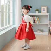 Kids Girls Luxury Red Princess Party Dress (6 months to 3 years) for your ANGEL_img_2