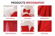 Kids Girls Luxury Red Princess Party Dress (6 months to 3 years) for your ANGEL_img_10