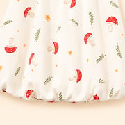 Kids Girls Mushroom Print Red Collar Balloon Dress (1 to 6 year)_img_7