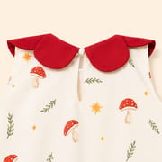 Kids Girls Mushroom Print Red Collar Balloon Dress (1 to 6 year)_img_6