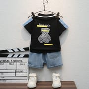 Baby Boy Stylish Polo T-Shirt & Denim Shorts Summer Set (6 Months – 3 Years)_img_4