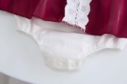 Baby Girl Elegant Lace Red Wine Bow Party Romper Dress (0 to 2 years)_img_8