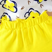 Baby Girl Yellow Floral Summer Top & Shorts Set ( 6 month to 4 years)_img_4
