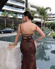 Floral Embroidered Party Gown_img_3