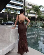 Floral Embroidered Party Gown_img_1