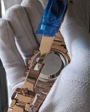 Rolex Rainbow Chain Rose Gold Quartz Watch_img_3