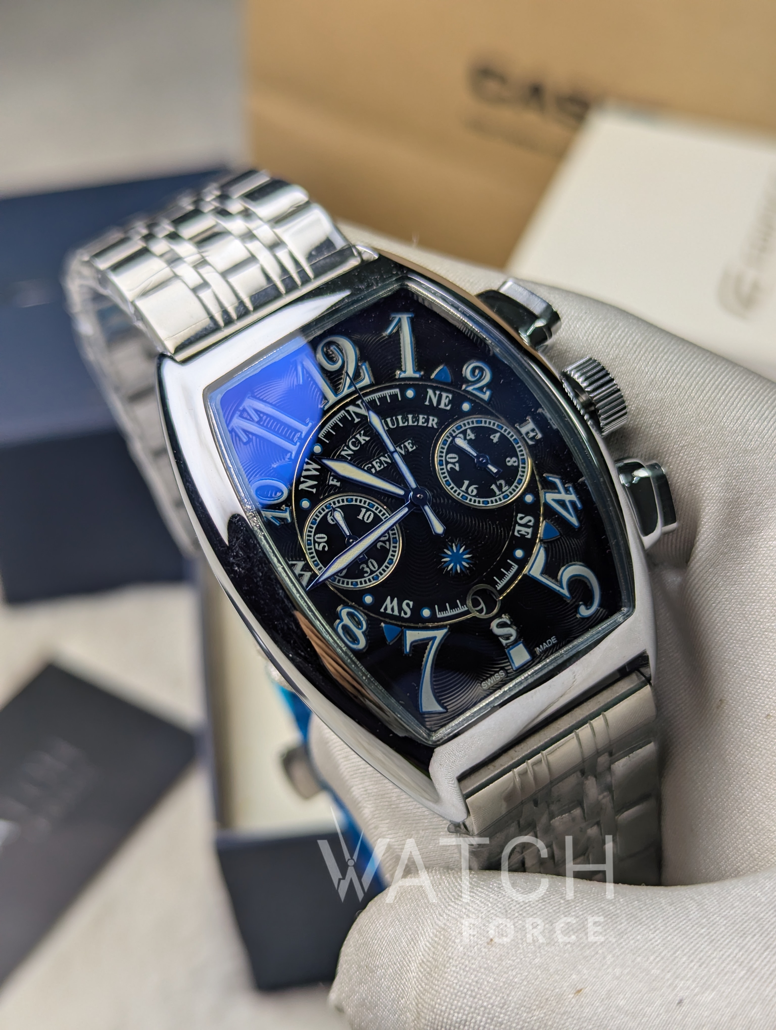 Frank Muller Chain Silver Chronograph Watch_img_0