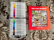 24 Acrylic Brush Pen + One Book (Combo)_img_1