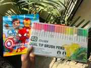 60 Dual Tip Brush Pen + One Book (Combo)_img_2
