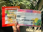 60 Dual Tip Brush Pen + One Book (Combo)_img_0