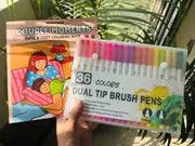 36 Dual Tip Brush Pen + One Book (Combo)_img_3