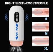 Male Masturbators Hands Free Automatic Sucking Stroker Blowjob Masturbation Machine 3D Textured  Penis Pump Sex Toys for Men_img_1