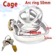 Male Chastity Belt Device Cock Cage Stainless Steel Penis Ring Lock Chastity Cage With Catheter Anti-drop Ring Sex Toys For Men_img_2
