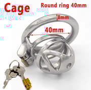 Male Chastity Belt Device Cock Cage Stainless Steel Penis Ring Lock Chastity Cage With Catheter Anti-drop Ring Sex Toys For Men_img_3