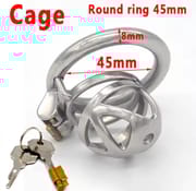 Male Chastity Belt Device Cock Cage Stainless Steel Penis Ring Lock Chastity Cage With Catheter Anti-drop Ring Sex Toys For Men_img_4