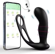 Male APP Anal Vibrator 3 in 1 Vibrating Cock Ring G Spot Prostate Massager 10 Speed Butt Plug Stimulator Couples Sex Toy_img_0