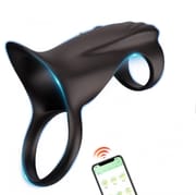 App Controlled Penis Ring Vibrator Male Erection Enhancer Sleeve 10 Vibration Anal G spot Stimulation Couples Sex Toy for Men_img_0