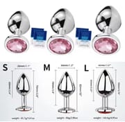 Anal Plug Round 5 Sizes Stainless Steel Crystal Anal Plug Stimulator Adult Toys Sex Toys Sexual Lubricante Anal Massager Dildo_img_0