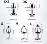 Anal Plug Round 5 Sizes Stainless Steel Crystal Anal Plug Stimulator Adult Toys Sex Toys Sexual Lubricante Anal Massager Dildo_img_1