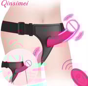 Strap-On Vibrating Dildo Adjustable Harness Vibrator with 10 Vibration Modes Wearable Harness Sex Toy for Female Couple Lesbian_img_0