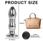 Stainless Steel Anal Vibrators For Men Metal Vibrating Anal Plug Anal Prostate Massager Dildo Sex Toys for Women Gay Butt Plug_img_3