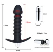 Anal Butt Plug Dildo Vibrator Prostate Massage Bead Single Vibration Modes Stimulator Butt Plug Sex Toy for Men Women Couples_img_2