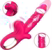 hrusting Dildo Vibrator Clitoris G-Spot Anal Stimulator Masturbator Fast Orgasm Mouth Shaped Sex Toy for Couples Pleasure_img_0