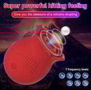 Rose Sucking Vibrator Clitoral Nipple Stimulator with 7 Sucking and Flaping Modes G-spot Dildo Vibrators Sex Toys for Women_img_1