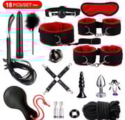 Exotic Bondage Set BDSM Kits Exotic Sex Toy for Women Couple Shibari Vibrator Adult Game Handcuffs Whip Anal Plug Nipple Clip_img_1