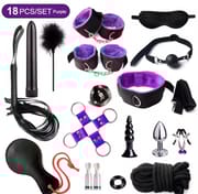Exotic Bondage Set BDSM Kits Exotic Sex Toy for Women Couple Shibari Vibrator Adult Game Handcuffs Whip Anal Plug Nipple Clip_img_2