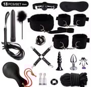 Exotic Bondage Set BDSM Kits Exotic Sex Toy for Women Couple Shibari Vibrator Adult Game Handcuffs Whip Anal Plug Nipple Clip_img_3