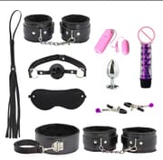BDSM Restraints Sex 10Pcs Bondage Restraints Kits Fetish Bed Restraints Set for Beginners Adult Games Cuffs_img_2