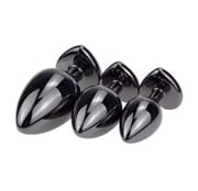 Vaginal Massager Black Metal Butt Plug Vibrator Heart and Round Anal Plug Smooth Candy Adult Game Products Sex Stuff Sexual Toy_img_1