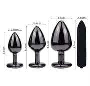 Vaginal Massager Black Metal Butt Plug Vibrator Heart and Round Anal Plug Smooth Candy Adult Game Products Sex Stuff Sexual Toy_img_2