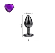 Vaginal Massager Black Metal Butt Plug Vibrator Heart and Round Anal Plug Smooth Candy Adult Game Products Sex Stuff Sexual Toy_img_3