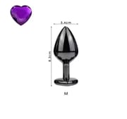 Vaginal Massager Black Metal Butt Plug Vibrator Heart and Round Anal Plug Smooth Candy Adult Game Products Sex Stuff Sexual Toy_img_4