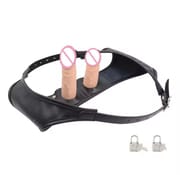 Strapon Double Dildo Vibrator Panties Detachable Vaginal Vibrator Anal Butt Plug Chastity Belt Sex Product for Women Masturbator_img_2